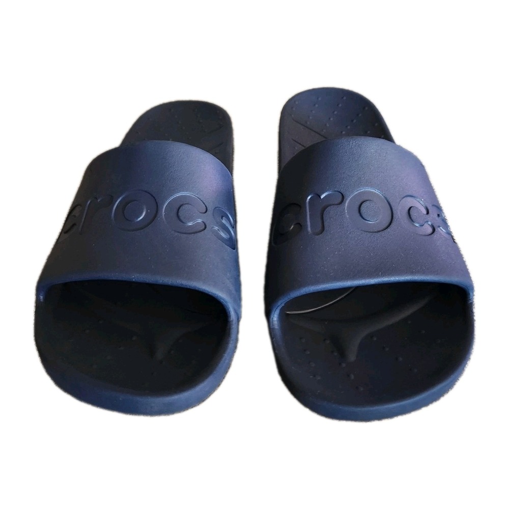 Crocs Unisex Slide Sandal Navy Blue Men's 9  Women's 11 - Picture 4 of 9